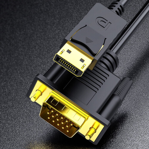 Dp to Vga Cable Adapter Cable for Projector to VGA Audio Wire Line Adapter Cable for Computer 2