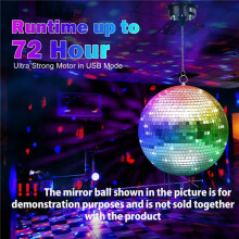 5X Roterende Discobalmotorverlichting met Afstandsbediening, 18 LED'S voor 12 16 20 24 Inch Spiegelbolrotator (Niet Inbegrepen)