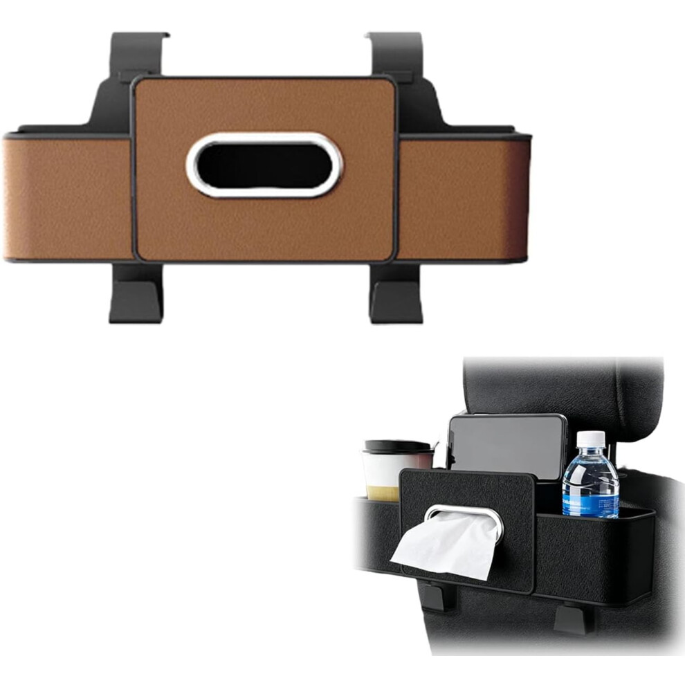 3 In 1 Backseat Car Organizer, Multifunctional Car Back Seat Storage Organizer With Tissue Box & Hooks 9365509040751