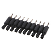 3.5mm stereo headphone jack replacement plug with solder