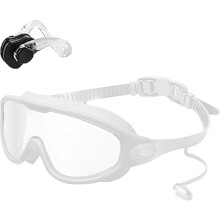 Warddefend Swim Goggles, Ward Defend Wide View Anti Fog&UV Swimming Goggles for Men Women Youth, No Leaking