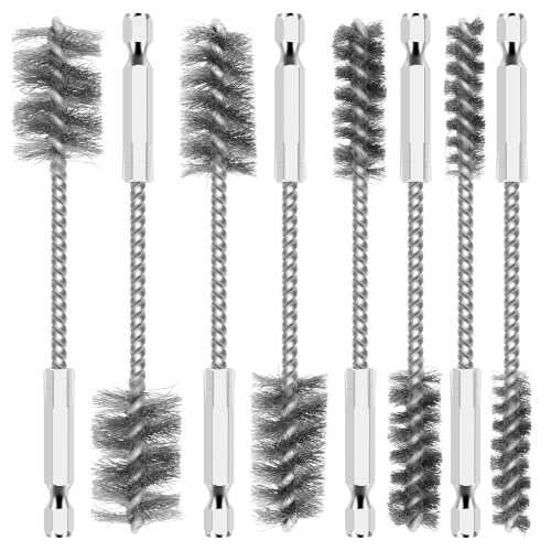 Edelstahl-Durchgangsbohrbürsten-Set (8-teilig)