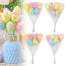 Glitter Easter Egg Picks Vase Filler 6PCS