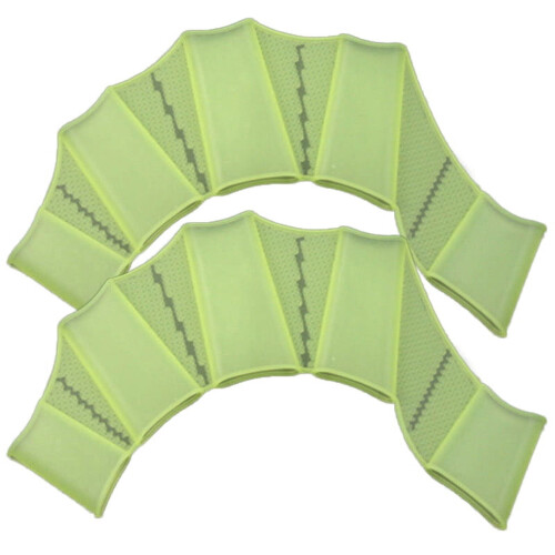 Silicone Hand Paddle Flippers 1 Pair Green