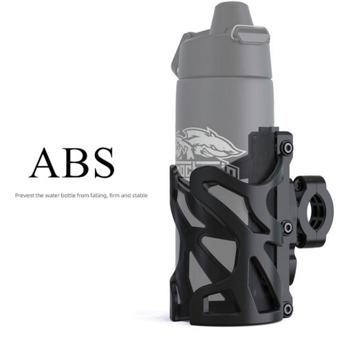 Universal Sort Motorcykel Kopholder Vandflaskeholder Sort ABS1x