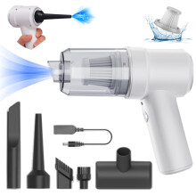 Cordless Handheld Vacuum Cleaner, 3-in-1 Dust Buster/Blower/Hand Pump, Strong Suction, Rechargeable – Compatible with Car & Keyboard