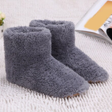 Men's & Women's Winter Fleece Knitted Slipper-Boots, Memory Foam, Anti-Slip, Warm Wool Indoor/Outdoor Booties