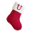 7-Zoll-Mini-Weihnachtsstrumpf mit Initialen, bestickt, rot 1