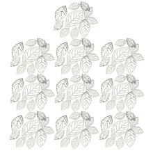 100Pcs Craft Filigree Metal Leaves Decorative Wraps Decorative Leaf Charm
