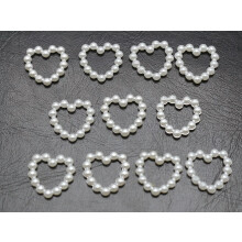 200 Pure White Dotted Sweet Hearts Pearl 10mm Scrapbook Craft