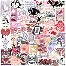 102 stuks Kindle-boekstickers – ondeugende vinylstickers met boekenmotief voor laptop, iPad, e-reader en waterfles; holografisch en waterdicht;