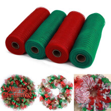 Easter Mesh Ribbons 4 Rolls for Wreaths, DIY Crafts, Waterproof Decor – Compatible with Easter, Valentine’s, Christmas