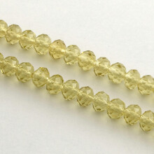 10 Strds Handmade Abacus Glass Beads Faceted Loose Bead Tiny Beading Craft 6x4mm-Gold