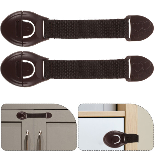 NICEXMAS Lucchetti per genitori Marrone 12 pezzi 7,9X2,0X0,4 pollici