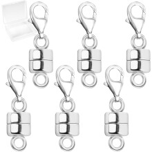 Magnetic Necklace Clasps with Lobster Clasp,14K Gold and Silver Magnetic Jewelry Clasps for Necklaces Extender Magnetic Clasp Bracelet Closures