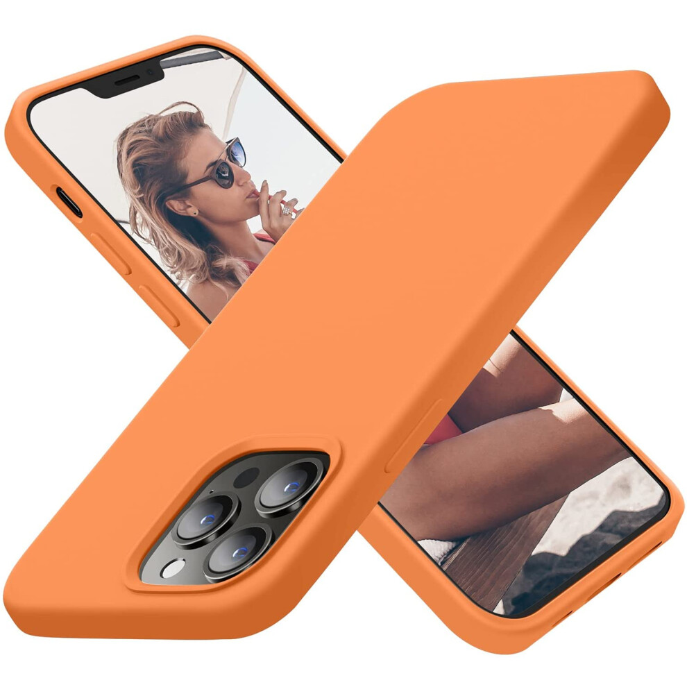 Iphone 13 Pro Case – Ultra Slim Silicone Shockproof With Soft Microfiber Lining, 6.1", Kumquat, Compatible With Iphone 13 Pro 9479868435322