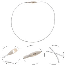 Hang Tag Lanyard Fasteners Silver 200 Pcs