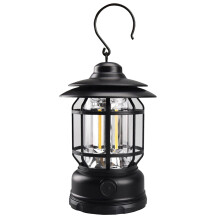 Lampe de camping rétro – Lanterne portable vintage avec variateur, étanche et multifonctionnelle, design classique de cheval, idéale pour les