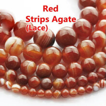 1 Strand Round 4mm 6mm 8mm 10mm 12mm Natural Stone Rock Gemstone Beads Lot-Red Lace Agate-6mm (61~63pcs)