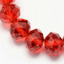10 Strds Handmade Abacus Glass Beads Faceted Loose Bead Tiny Beading Craft 6x4mm-Red