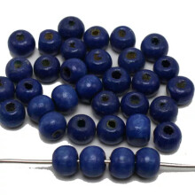 200 10mm Round Wood Beads ~ Wooden Beads Color for Choice-Dark Blue
