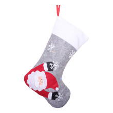 Gray Christmas Stockings with Led Lights, Christmas Stocking Gift Bags, Hanging Santa Stockings Are Ideal for Home DéCor And Christmas Gifts. (200mA)