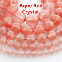 1 Strand Round 4mm 6mm 8mm 10mm 12mm Natural Stone Rock Gemstone Beads Lot-Aqua Red Crystal-6mm (61~63pcs)