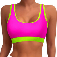UFOUND Dames Sportbeha Bikini Topjes Racerback Zwemtopjes Halslijn Badpakken Tops Gewatteerde Crop Tops Zwemkleding Comfortabele Zwemkleding Zomer