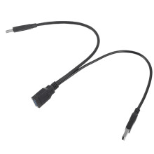 USB Y rozbočovací kábel, 2-zásuvkový na 1-zásuvkový, pre rýchly prenos dát