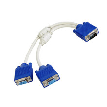 VGA Y-splitterkabel (1 mannelijk naar 2 vrouwelijk) adapterkabel voor schermduplicatie en multi-display-opstellingen (tot 20 cm)