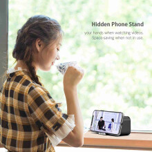 Digital Mirror Alarm Clock with BT Speaker, FM Radio, Dual Alarms, Portable 2400mAh White