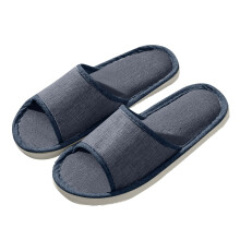 Willtoo Womens/Mens Home Slippers,Cotton and Linen Casual Indoor Outdoor Open-Toe Shoes Gray 10.5