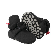 Neugeborenen-Babyschuhe aus Baumwollstrick, weich, kuschelig, warme Babyschuhe für Kleinkinder, Mädchen und Jungen, Schwarz, 12-18 Monate