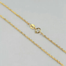 Collana Singapore in argento sterling 925 da 1,0/1,3 mm, lunghezza 16"/18"/20"/22"/24" A2822-1,0mm - 24" - 60cm-Oro