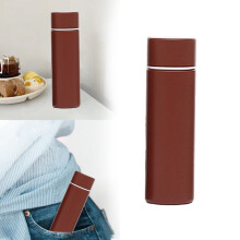 Red 150ml Thermos Flask – Vacuum-Insulated Stainless Steel Frosted Water Bottle, Compatible with Standard Cup Holders