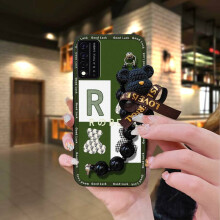 Capa para celular compatível com TCL T-Mobile Revvl V+ 5G/Revvl V Plus 5G – Design fofo de pulseira de urso, resistente à sujeira, silicone