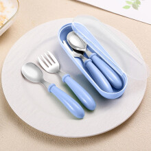 Stainless Steel Tableware Set Spoon Fork 2-Piece with Blue