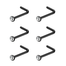 20g Krystal Næse Stud Piercing Næseben/L-formet/Næseskrue Næsepiercing
