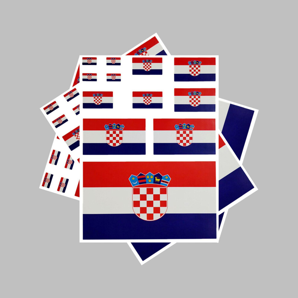 3 Pcs Flag Sticker Croatia Flag Stickers 9479868513549
