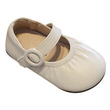 Sommerpliserte søte sandaler for småjenter til hverdagsbruk, komfortable, enkle å ha på seg, beige, 0-3 måneder