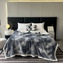 Sherpa Fleece Queen Blanket, Machine Washable, Double-Layer Extra Warm & Heavy, Soft Flannel Plush, 59" 39"