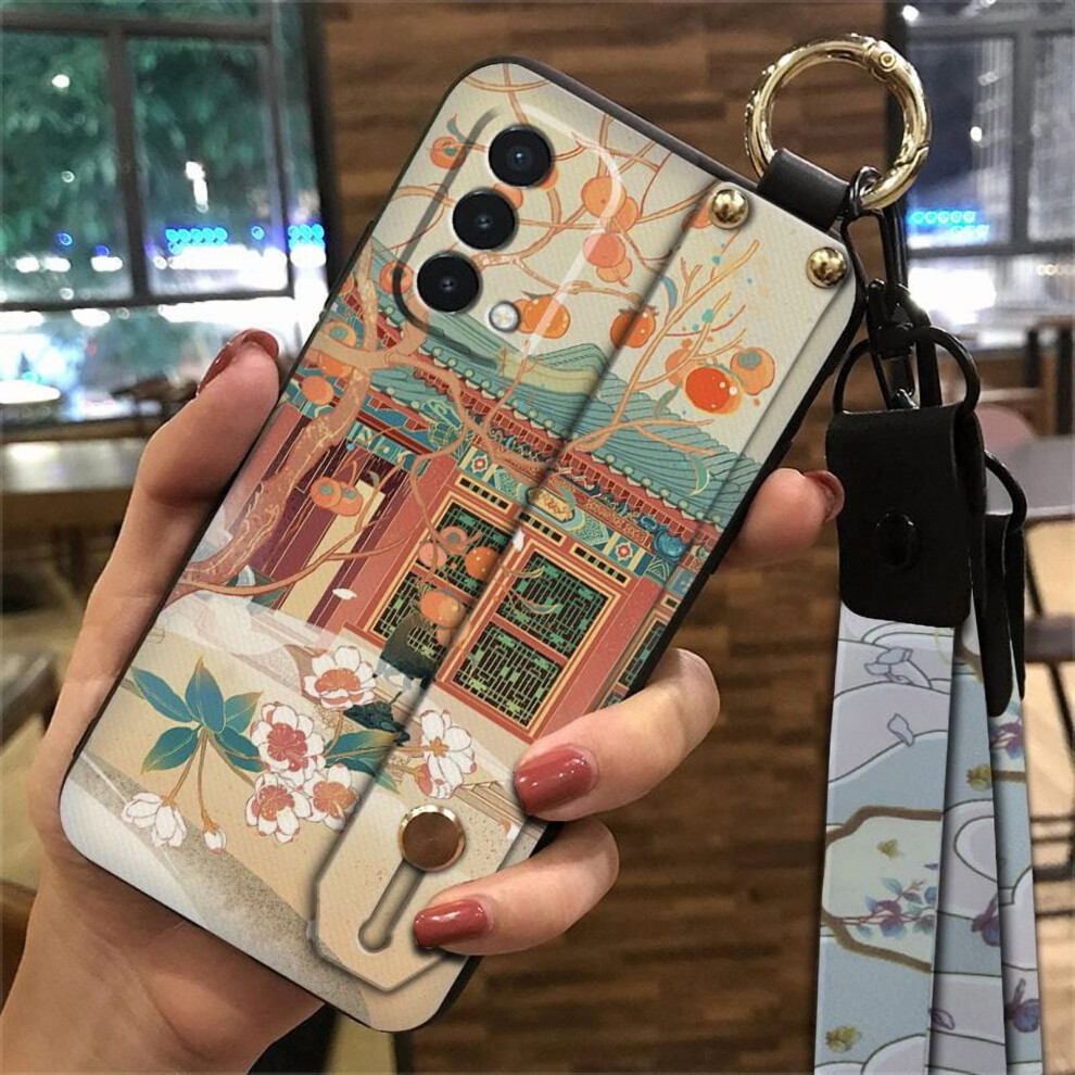 Phone Case For Oneplus Nord N200 5G Â Silicone Protective Waterproof Case With Wrist Strap, Anti-Knock & Anti-Dust, Chinese Style 9448483955096