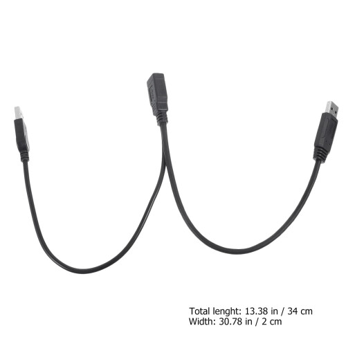 USB Y-splitterkabel 2 han-til-1 hun-forlænger til hurtig dataoverførsel 1