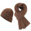 Women's Winter Knitted Hat and Gloves Set Solid Color 1
