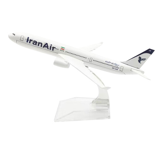 1: 400A330Iran Air Fly Model Simulering Flymodell Flymodell Flymodellsett for samling og gave