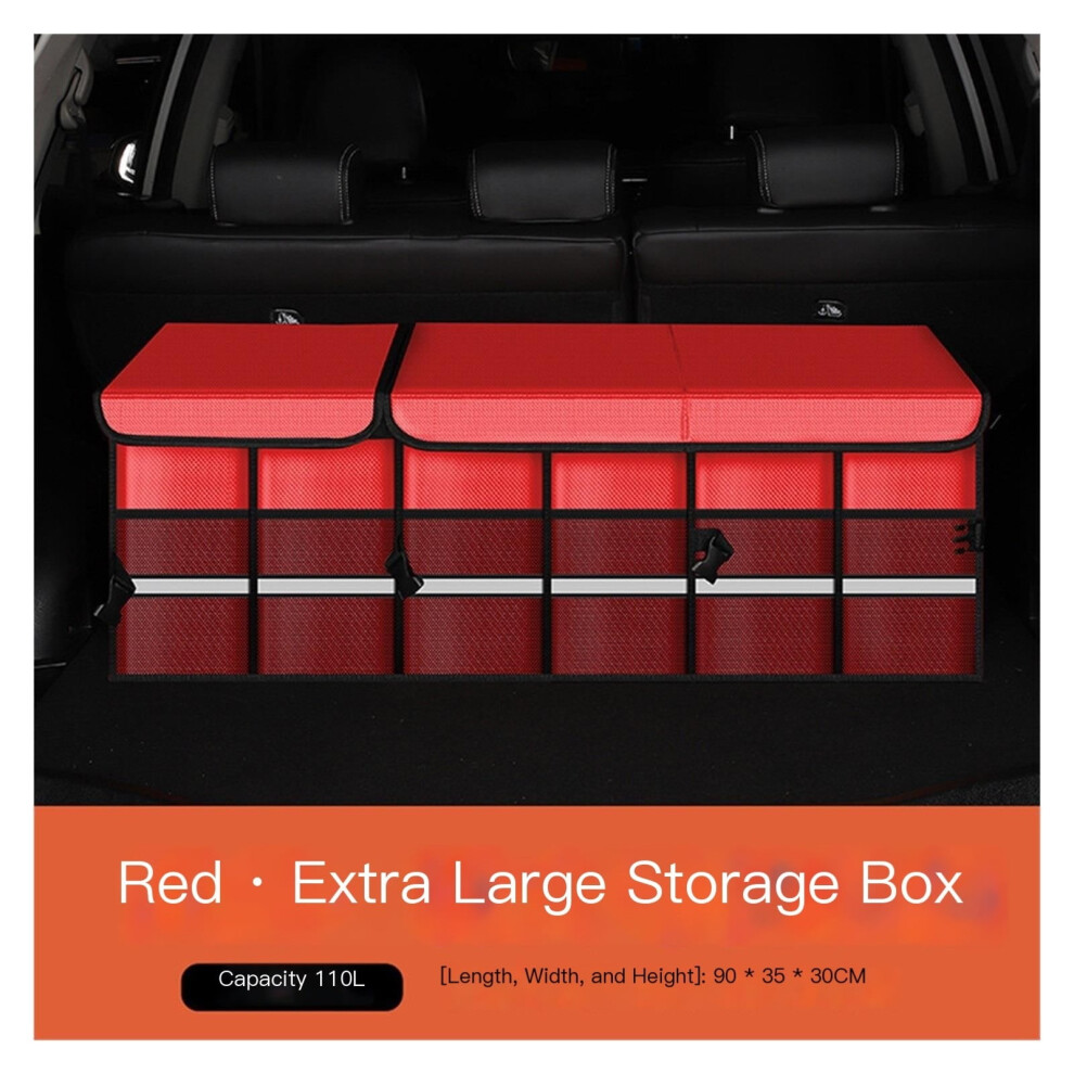 Car Trunk Organizer, Collapsible Multi-Compartment Suv Storage With Non-Slip Bottom & Securing Straps (36L/72L/110L), Compatible With Most Vehicles 9479868614482