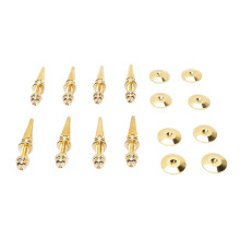 8 Stück Kupfer-Schockresistente Lautsprecher-Spikes mit Basis-Pad, Höhenverstellbar