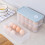 Kitchen Egg Holder | Fridge Organizer with Lid & Handles | Double Layer Refrigerator Storage Container | 20 Egg Tray 1