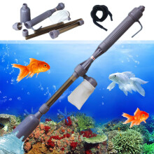 Elektrischer 4-in-1-Aquarienkiesreiniger mit automatischem Sauger für Wasserwechsel, Sandreinigung, Filter- und Kotentfernung, 40–84 cm
