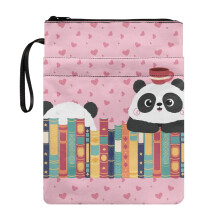 Book Protector Reusable with Lightweight Polyester Fabric Church Bible Bag for Teachers Class Handle 11.42 x 8.66 Inch
